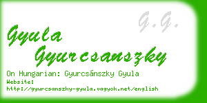 gyula gyurcsanszky business card